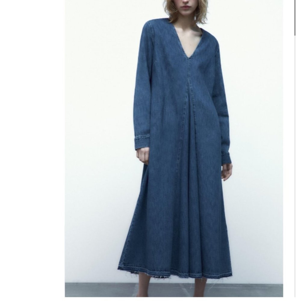 Zara long denim dress